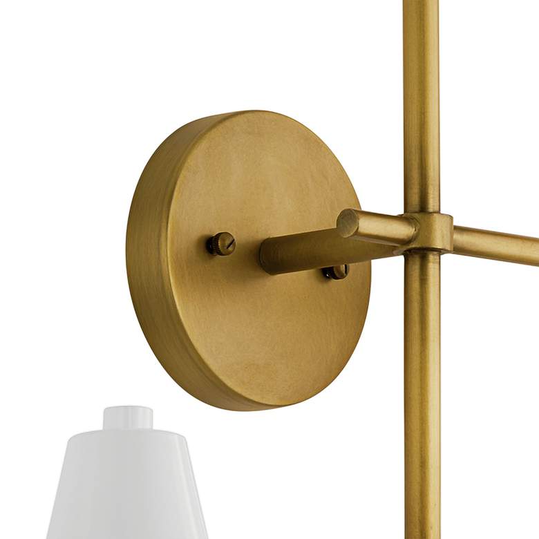 Image 3 Kichler Sylvia 30 1/2" High Gold and White Plug-In Wall Sconce more views