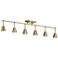 Kichler Sylvia 45" Wide 6-Light Brushed Brass Track Ceiling Light