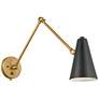 Thumbnail1 of Kichler Sylvia 5 1/2" High Black and Brass Wall Sconce