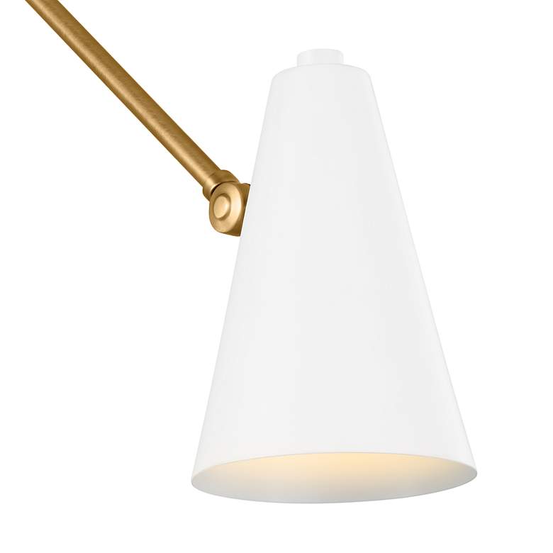 Image 3 Kichler Sylvia 5 1/2" High White and Brass Wall Sconce more views