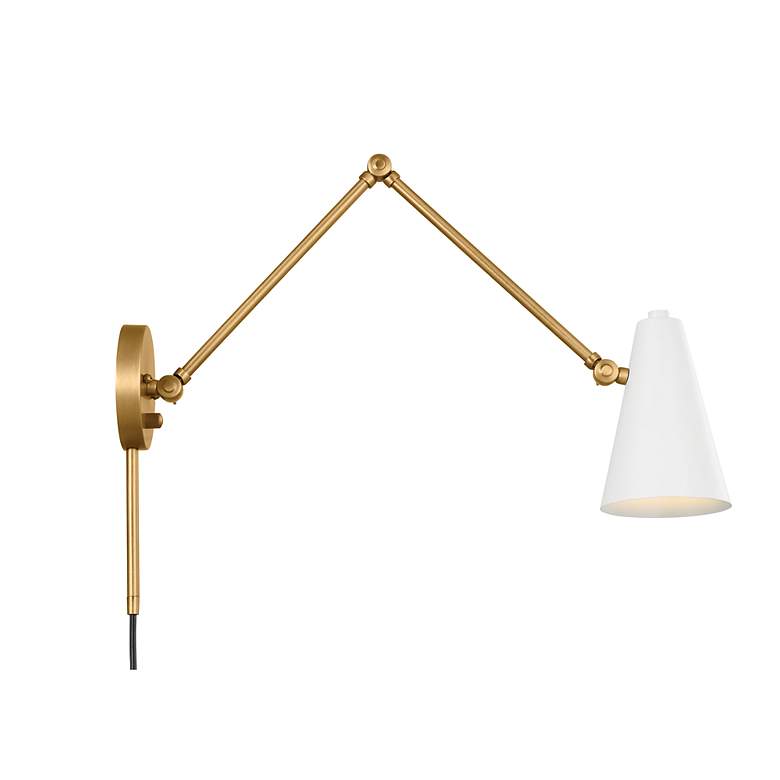 Image 4 Kichler Sylvia 5 1/2" High White and Brass Wall Sconce more views
