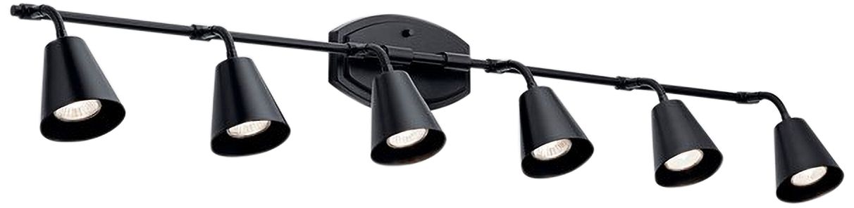 black track lighting 6 lights