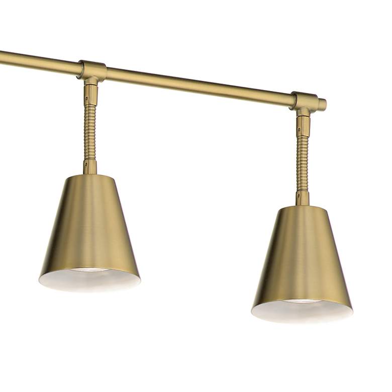 Image 2 Kichler Sylvia 6-Light Brushed Natural Brass Track Fixture more views