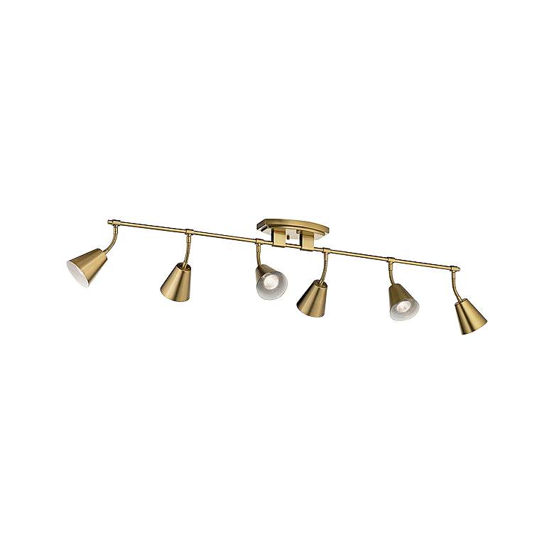 Kichler Sylvia 6-Light Brushed Natural Brass Track Fixture more views