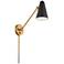 Kichler Sylvia Brass and Black Adjustable Height Modern Wall Sconce