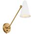 Kichler Sylvia Natural Brass with White Adjustable Wall Lamp