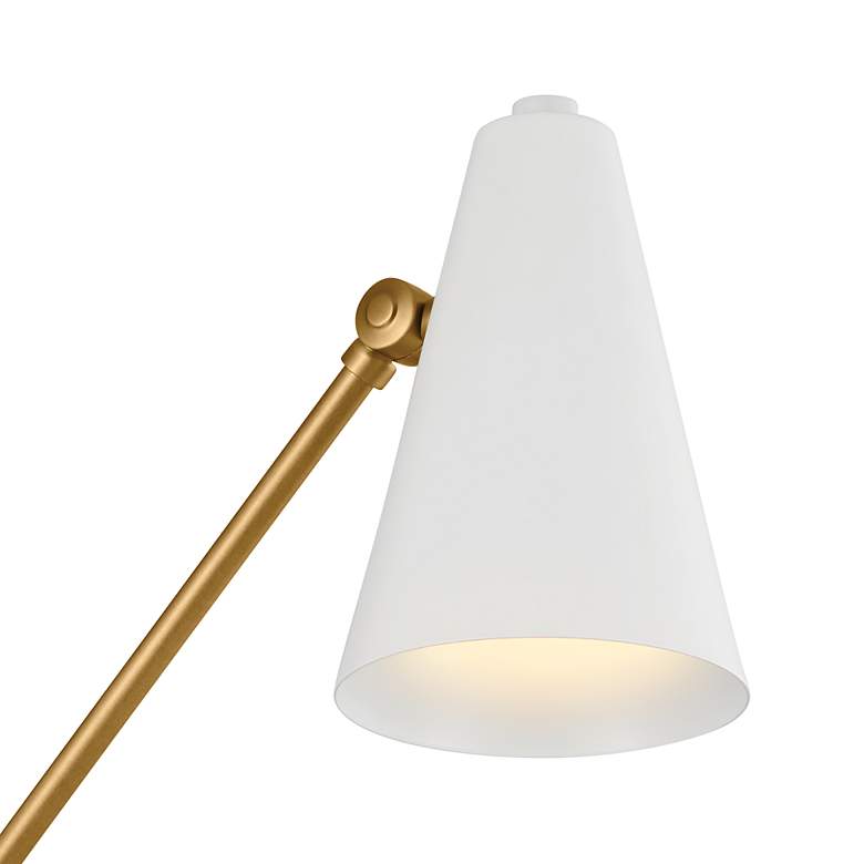 Image 3 Kichler Sylvia Natural Brass with White Adjustable Wall Lamp more views
