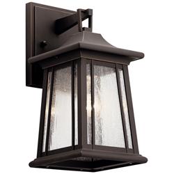 Kichler Taden 12 1/2" High Rubbed Bronze Outdoor Wall Light