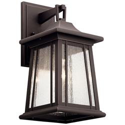 Kichler Taden 16 1/2" High Rubbed Bronze Outdoor Wall Light