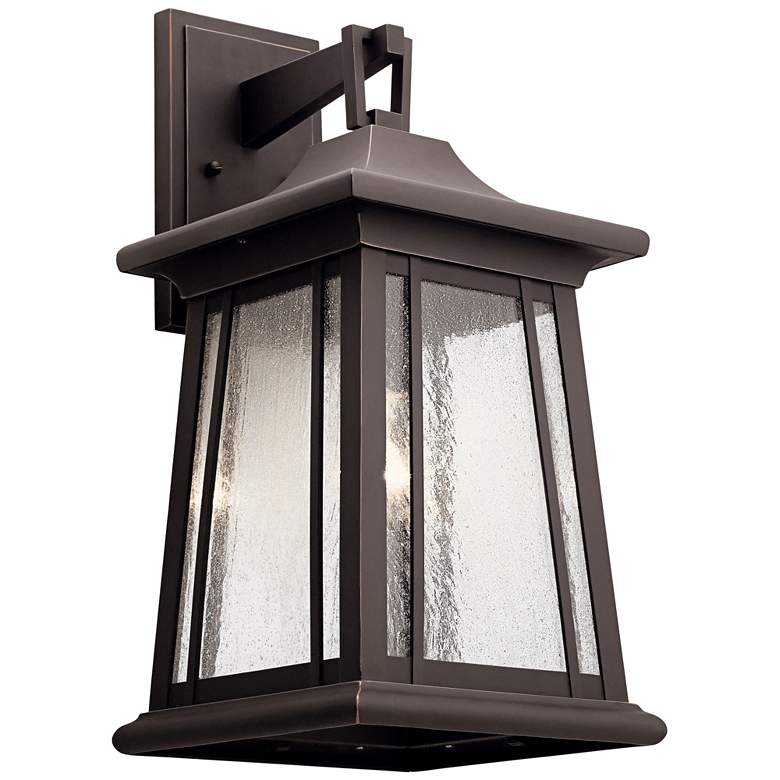 Image 1 Kichler Taden 20 3/4 inch High Rubbed Bronze Outdoor Wall Light