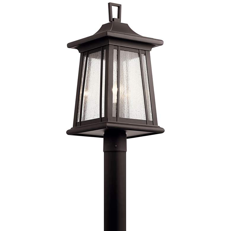 Image 1 Kichler Taden 21 1/2 inch High Rubbed Bronze Outdoor Post Light
