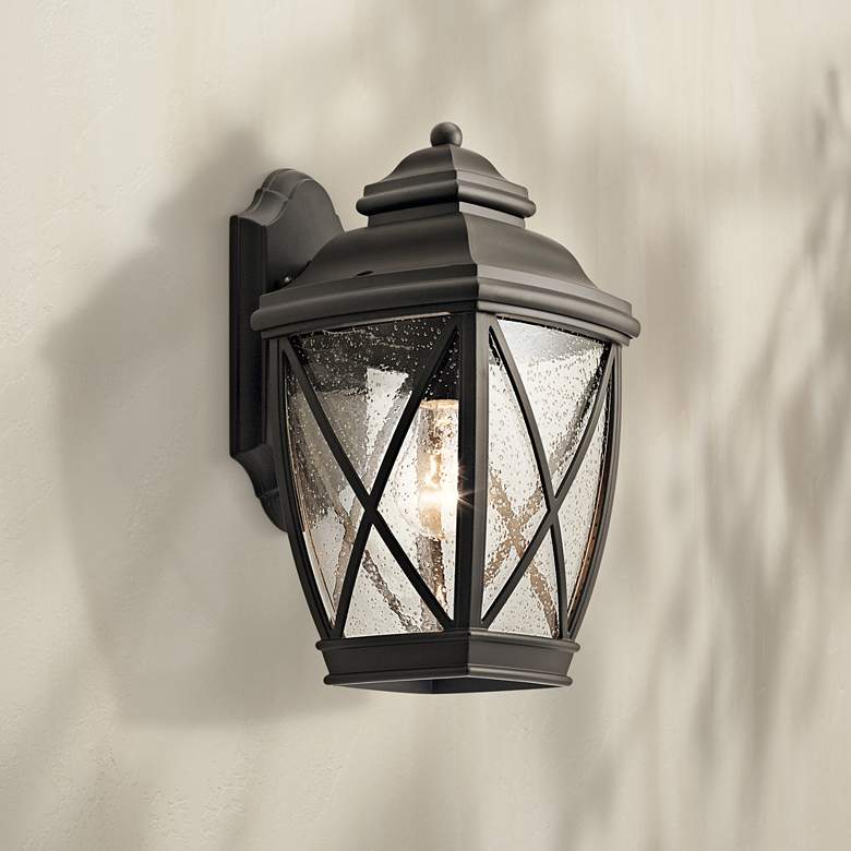 Image 1 Kichler Tangier 13 1/2 inch High Olde Bronze Outdoor Wall Light