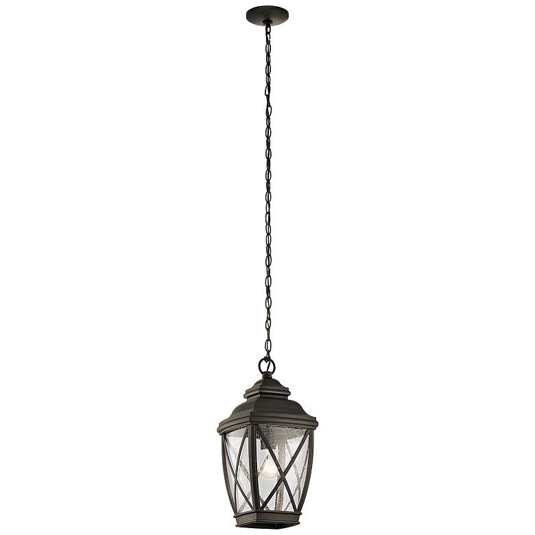 Image 1 Kichler Tangier 18 3/4"H Olde Bronze Outdoor Hanging Light