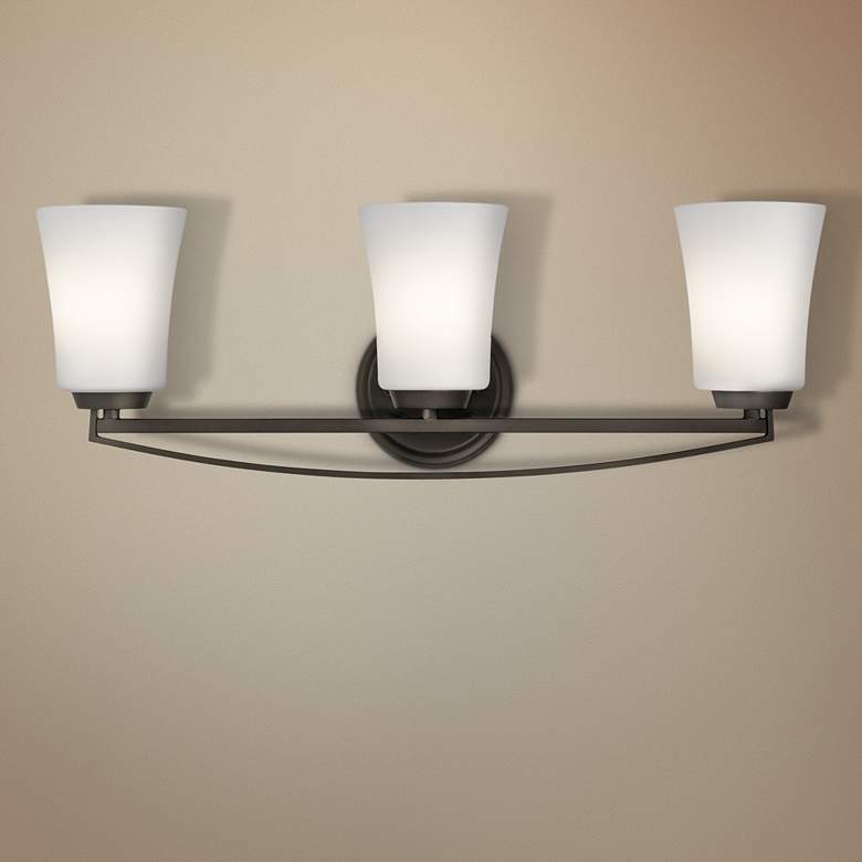 Image 1 Kichler Tao 24 1/4" Wide Olde Bronze 3-Light Bath Light