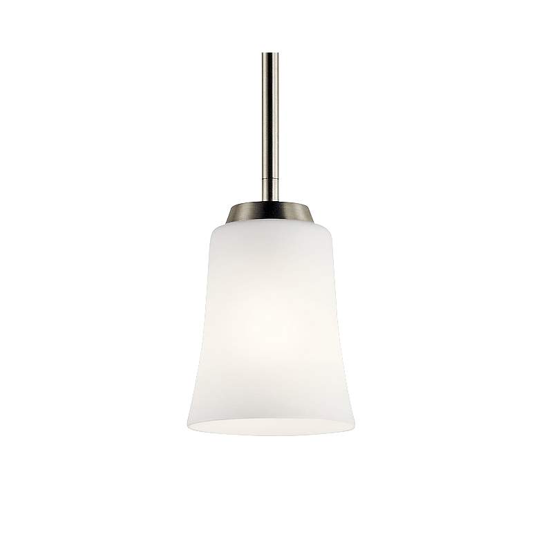 Image 1 Kichler Tao 4 3/4 inch Wide Brushed Nickel Mini Pendant