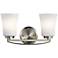Kichler Tao 8" High Brushed Nickel 2-Light Wall Sconce