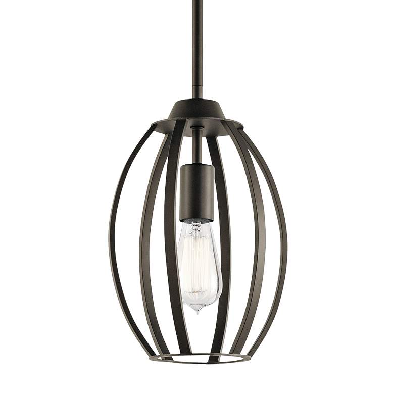 Image 1 Kichler Tao 8" Wide Oiled Bronze Mini Pendant