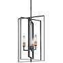 2_Kichler Taubert 15" Modern Black 3-Light Rectangular Foyer Pendant
