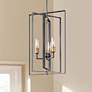 1_Kichler Taubert 15" Modern Black 3-Light Rectangular Foyer Pendant