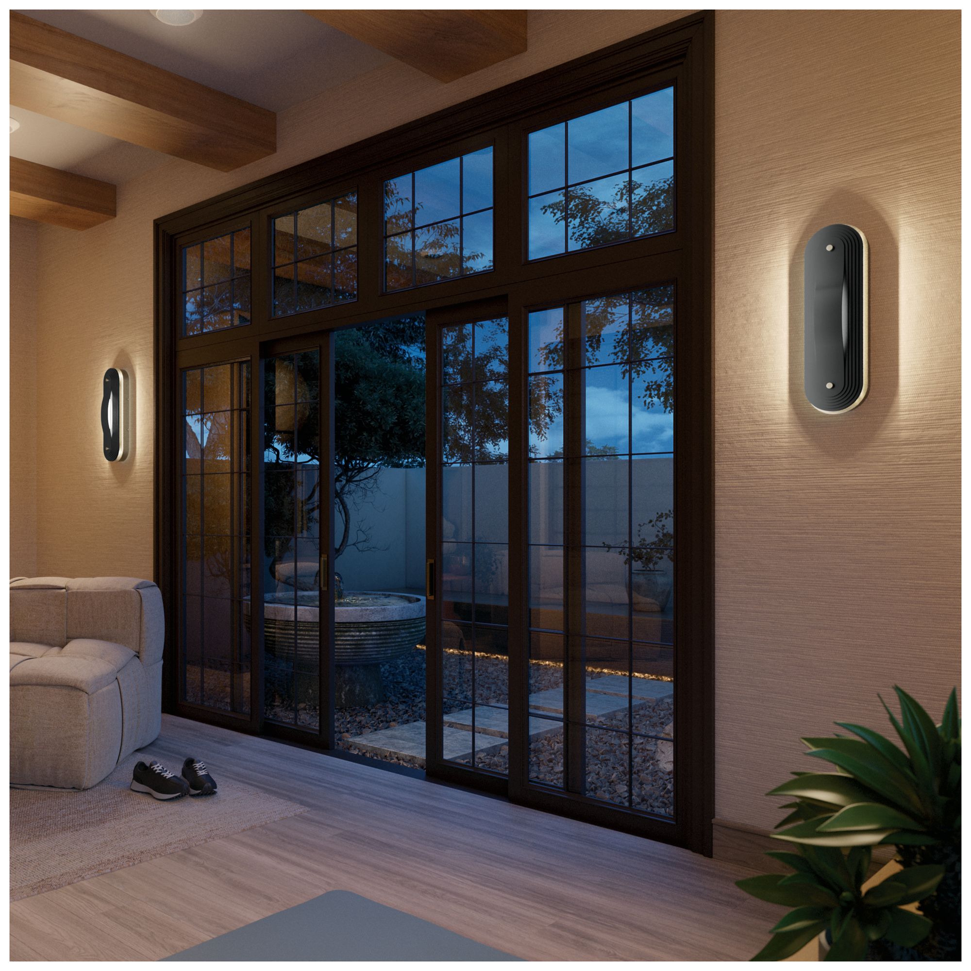 Kichler Tauri 17.5" Medium LED Wall Sconces in Champagne Bronze