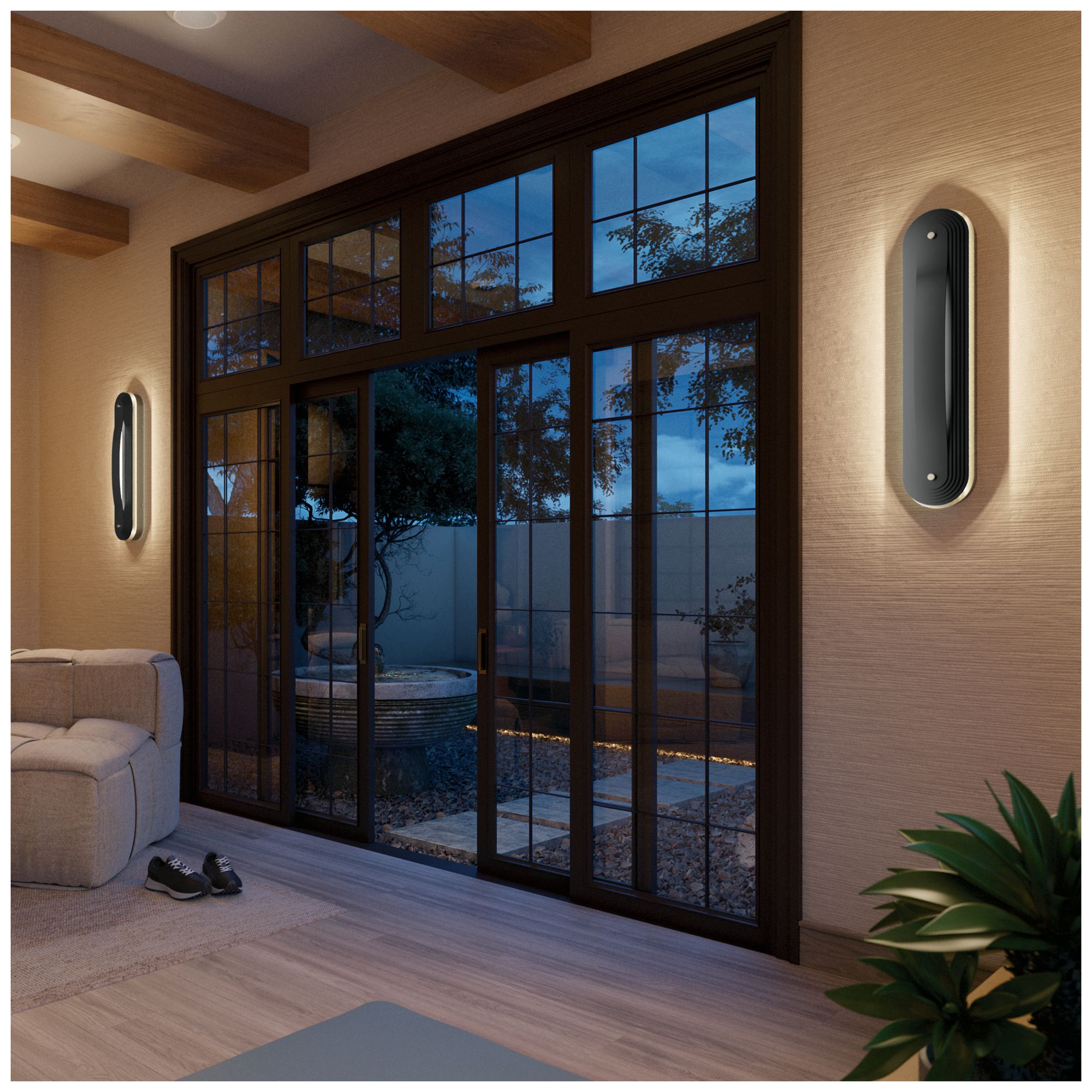 Kichler Tauri 24.5" Medium LED Wall Sconces in Champagne Bronze