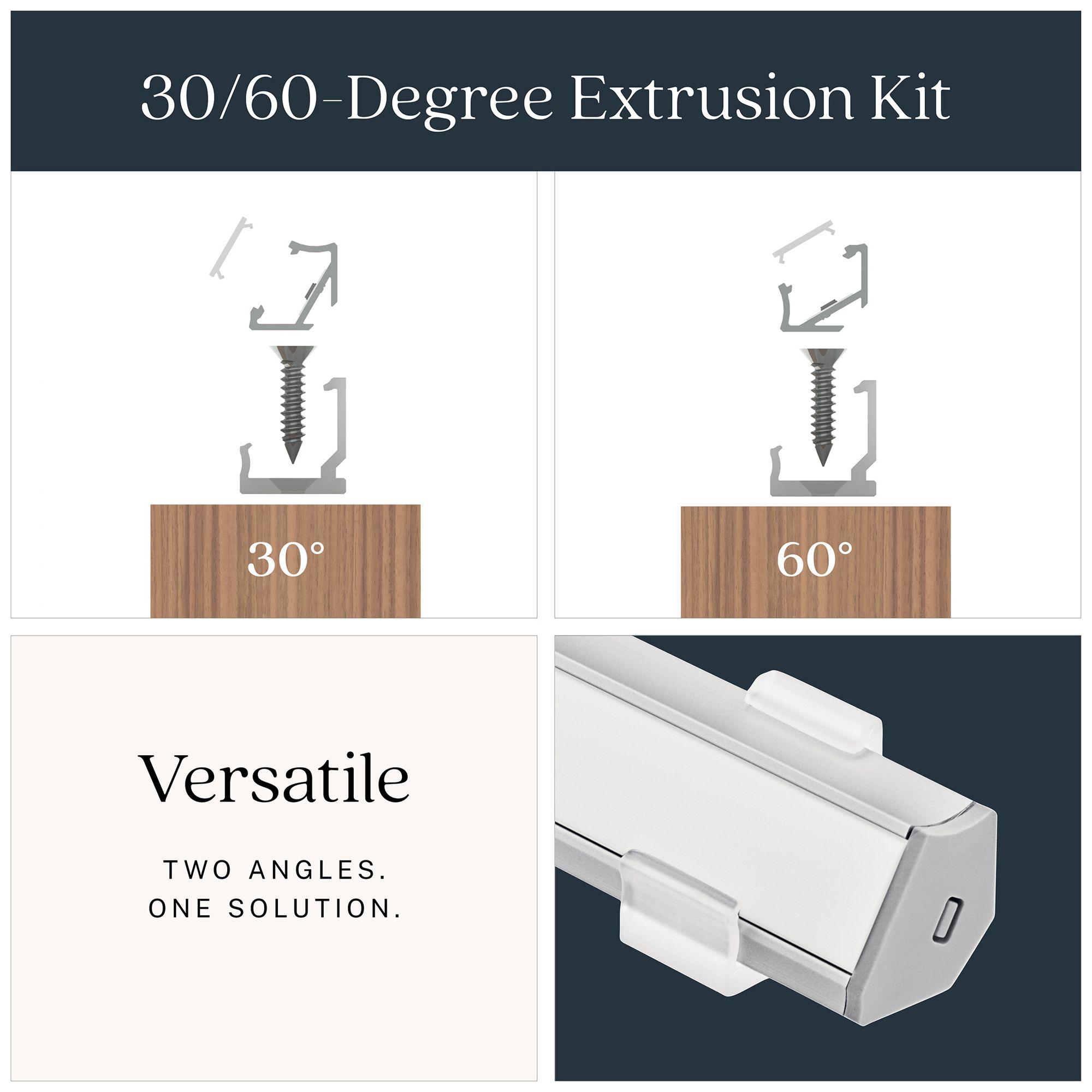 Image 5 Kichler TE Series 30 or 60 degree 4ft Extrusion Kit more views