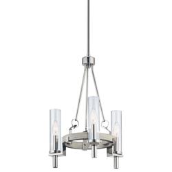 Kichler Telan 14 3/4" Wide Wood Ring Wagon Wheel 3-Light Chandelier