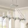 1_Kichler Telan 36" White Washed Wood Kitchen Island Light Chandelier