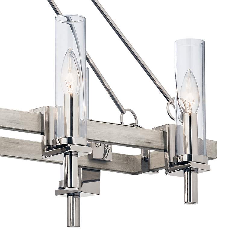 Image 3 Kichler Telan 36" White Washed Wood Kitchen Island Light Chandelier more views