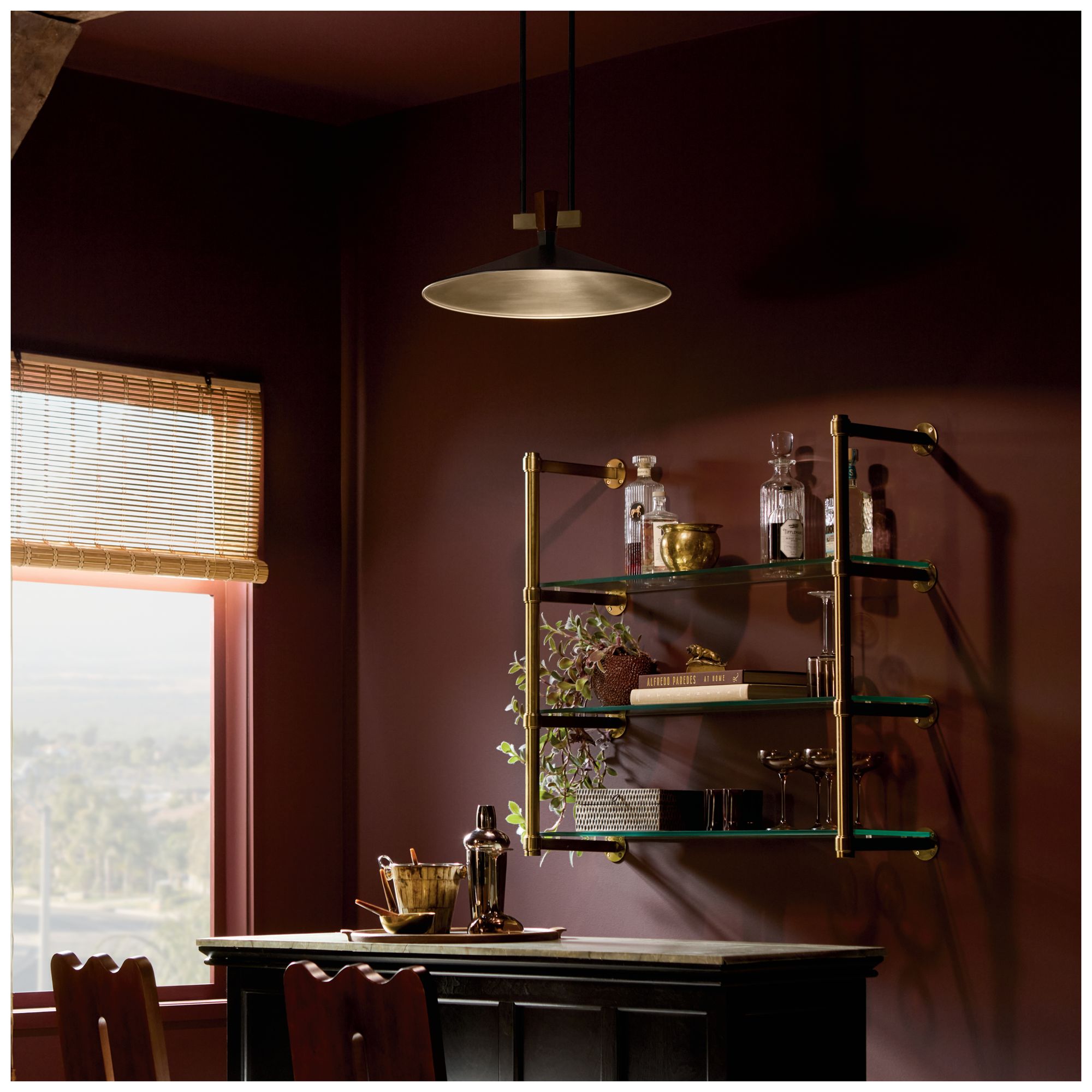 Image 7 Kichler Tenon 20" 1-Light LED Pendant in Black more views