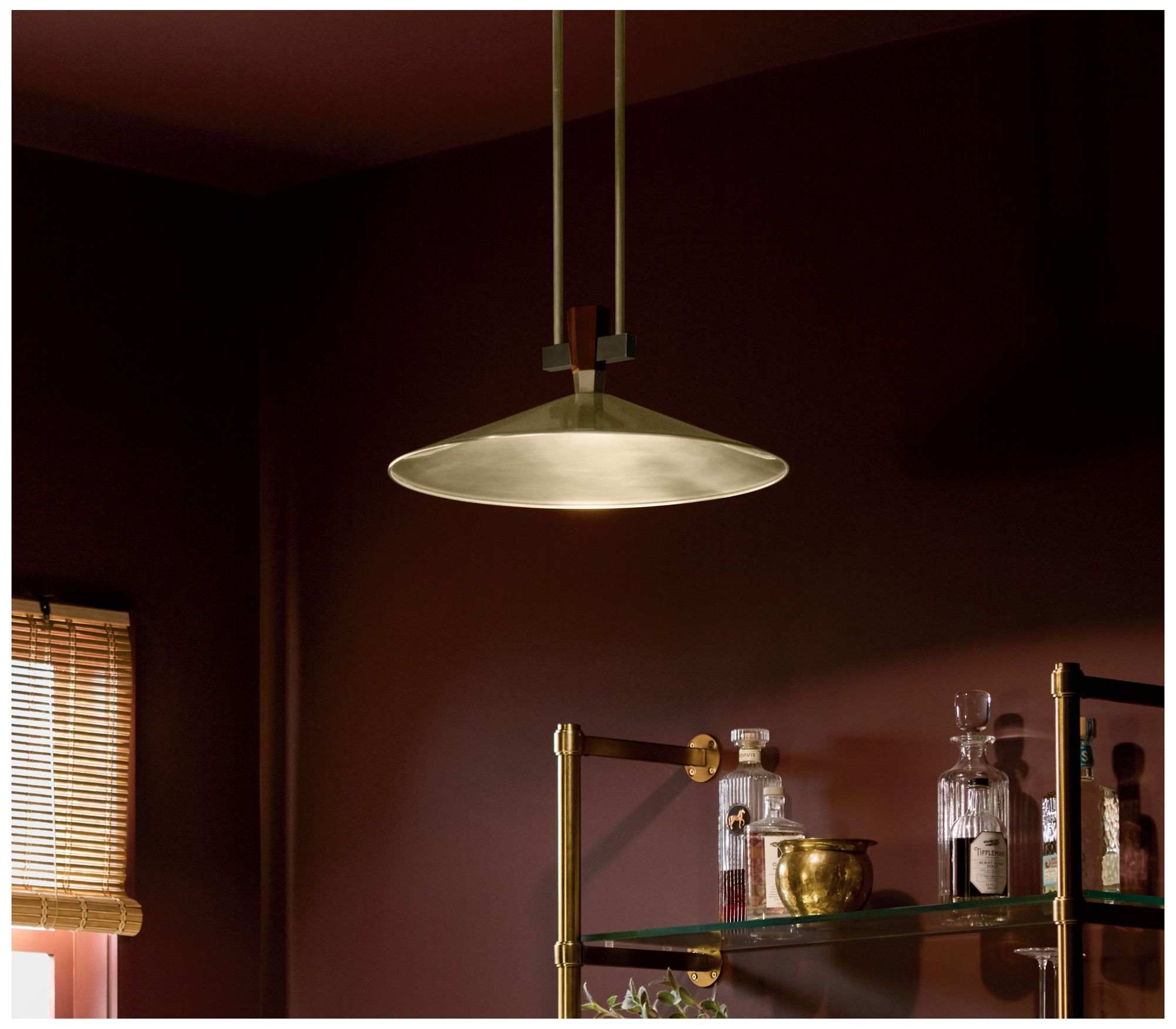 Image 2 Kichler Tenon 20" 1-Light LED Pendant in Champagne Bronze more views