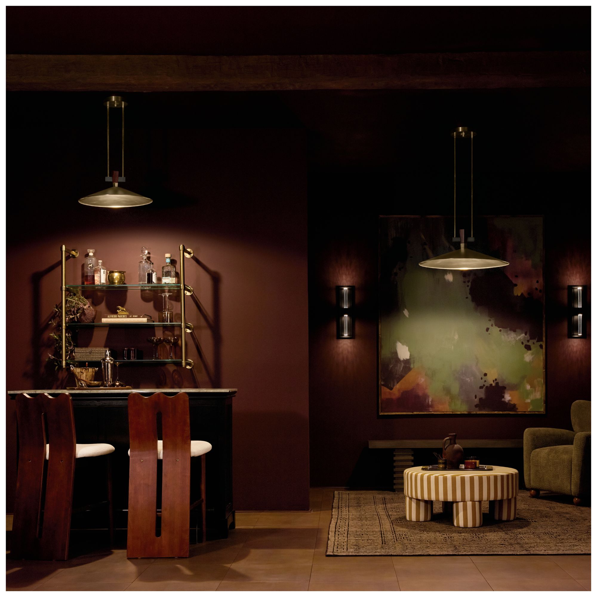 Kichler Tenon 20" 1-Light LED Pendant in Champagne Bronze