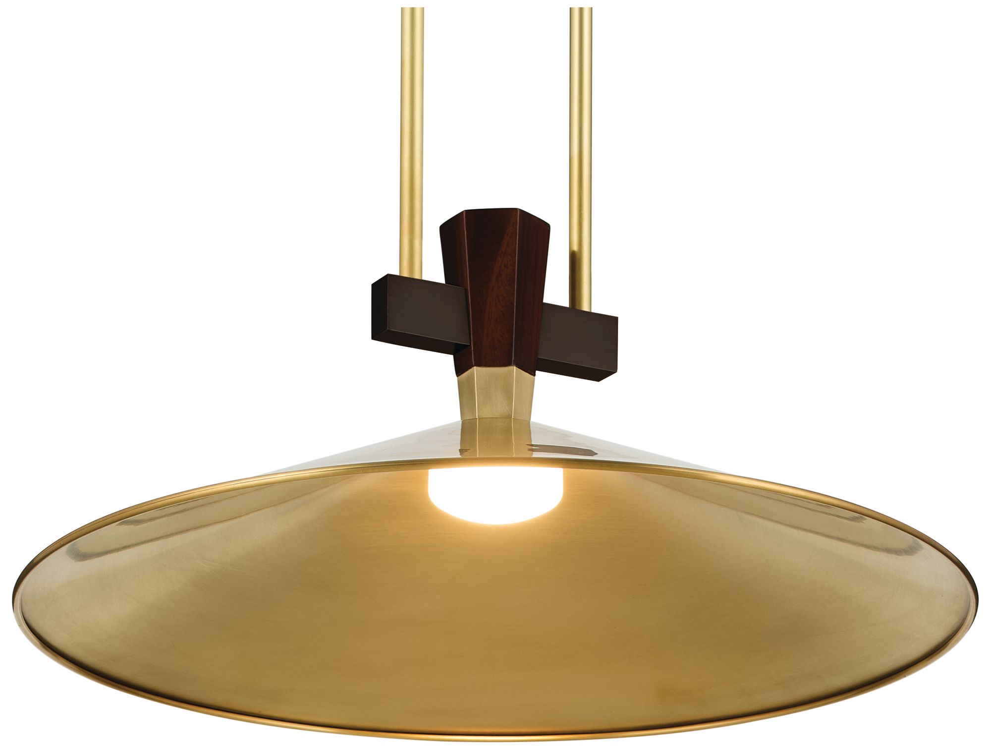 Image 5 Kichler Tenon 20" 1-Light LED Pendant in Lacquered Brass more views