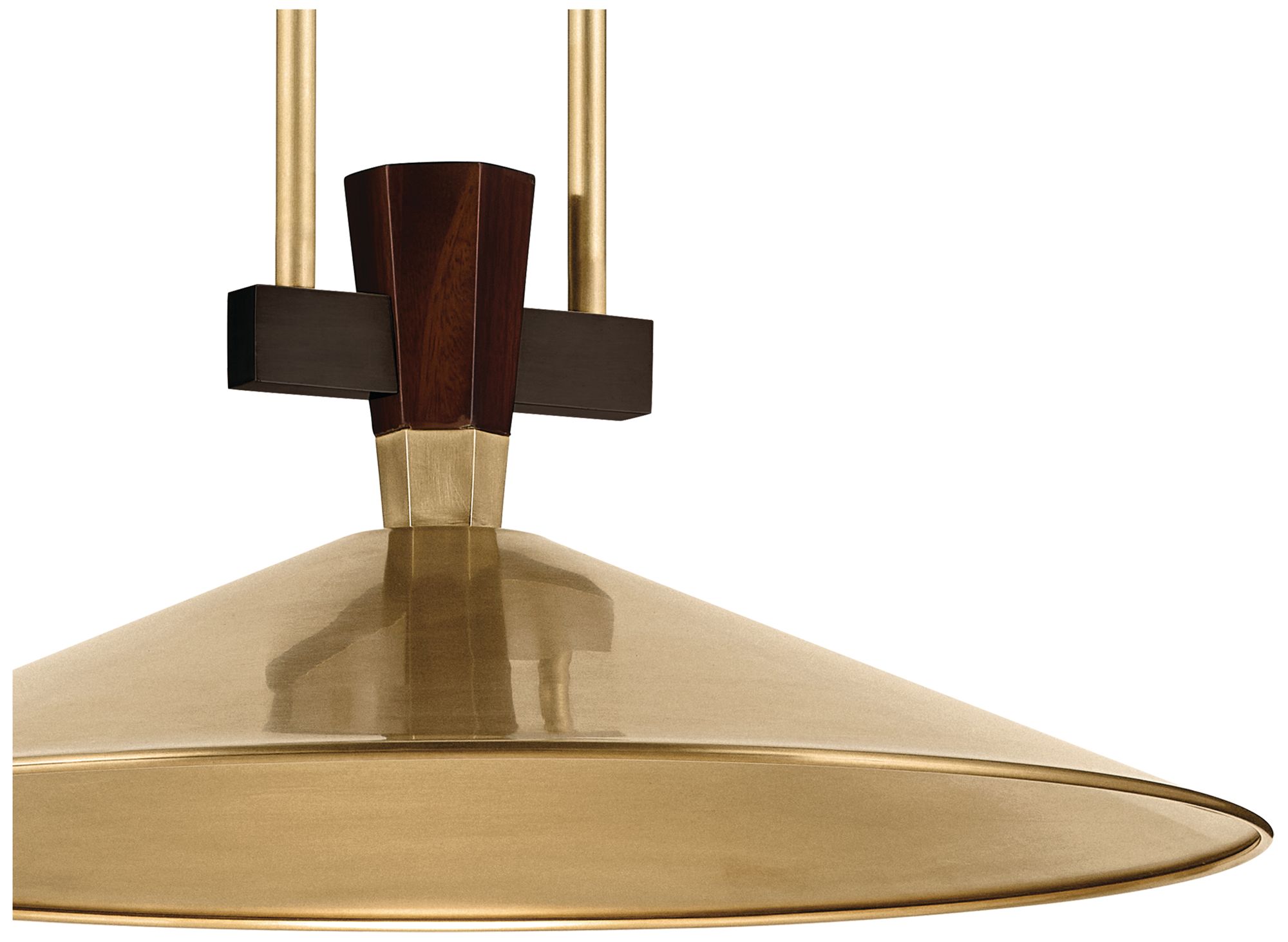 Image 6 Kichler Tenon 20" 1-Light LED Pendant in Lacquered Brass more views