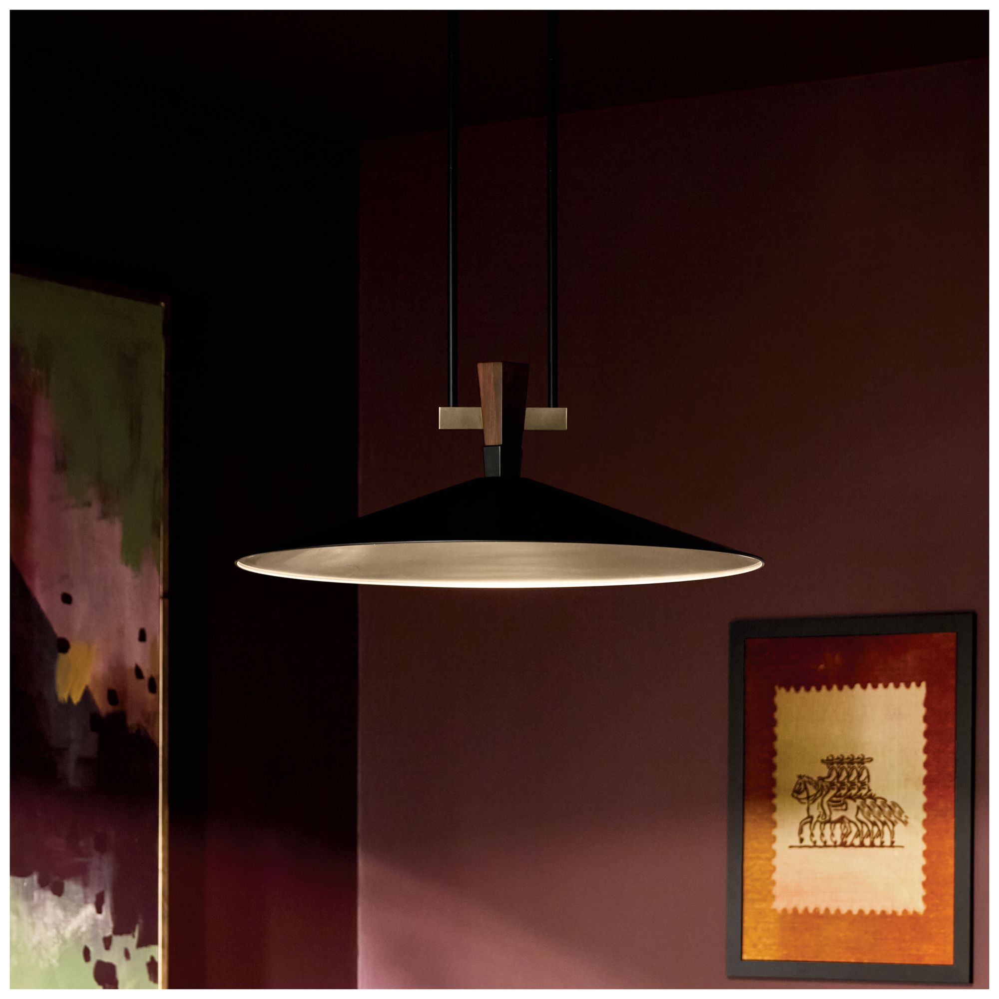 Image 2 Kichler Tenon 28" 1-Light LED Pendant in Black more views