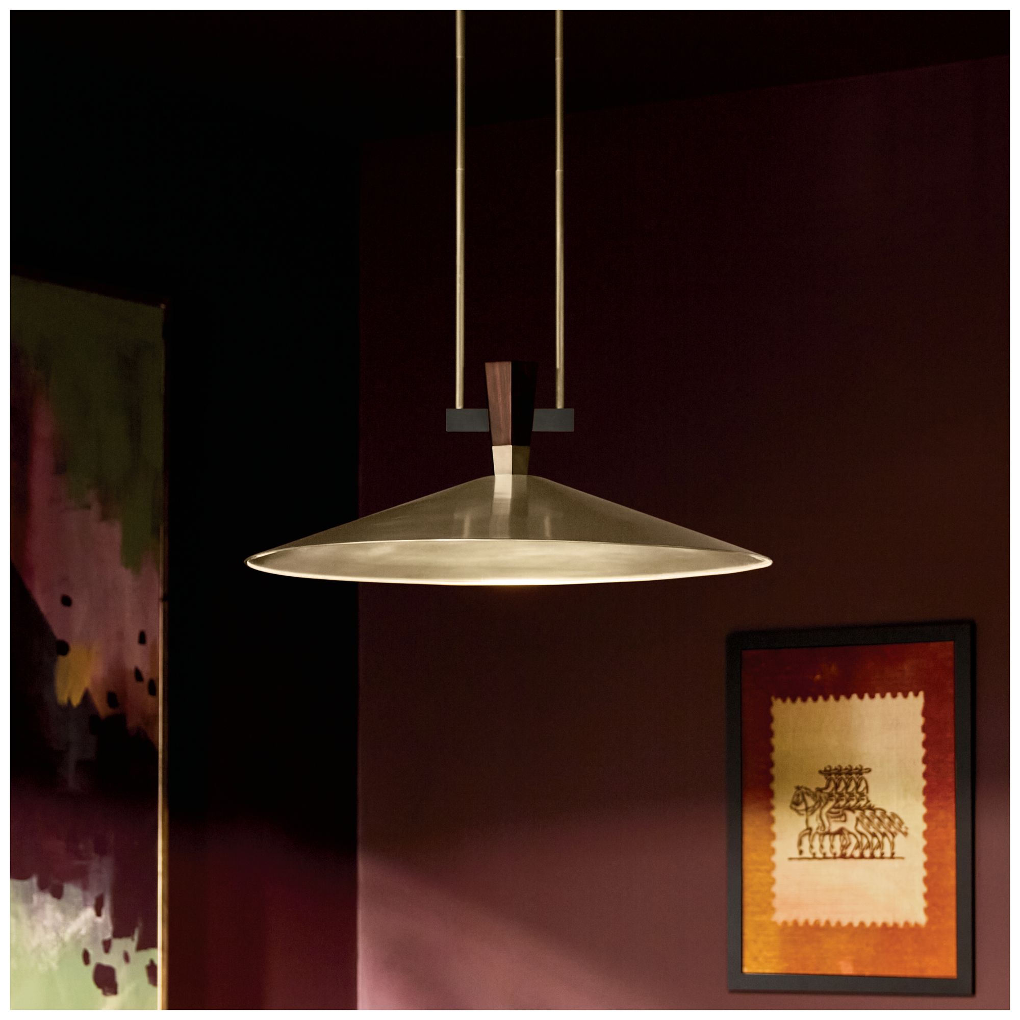 Image 2 Kichler Tenon 28" 1-Light LED Pendant in Champagne Bronze more views