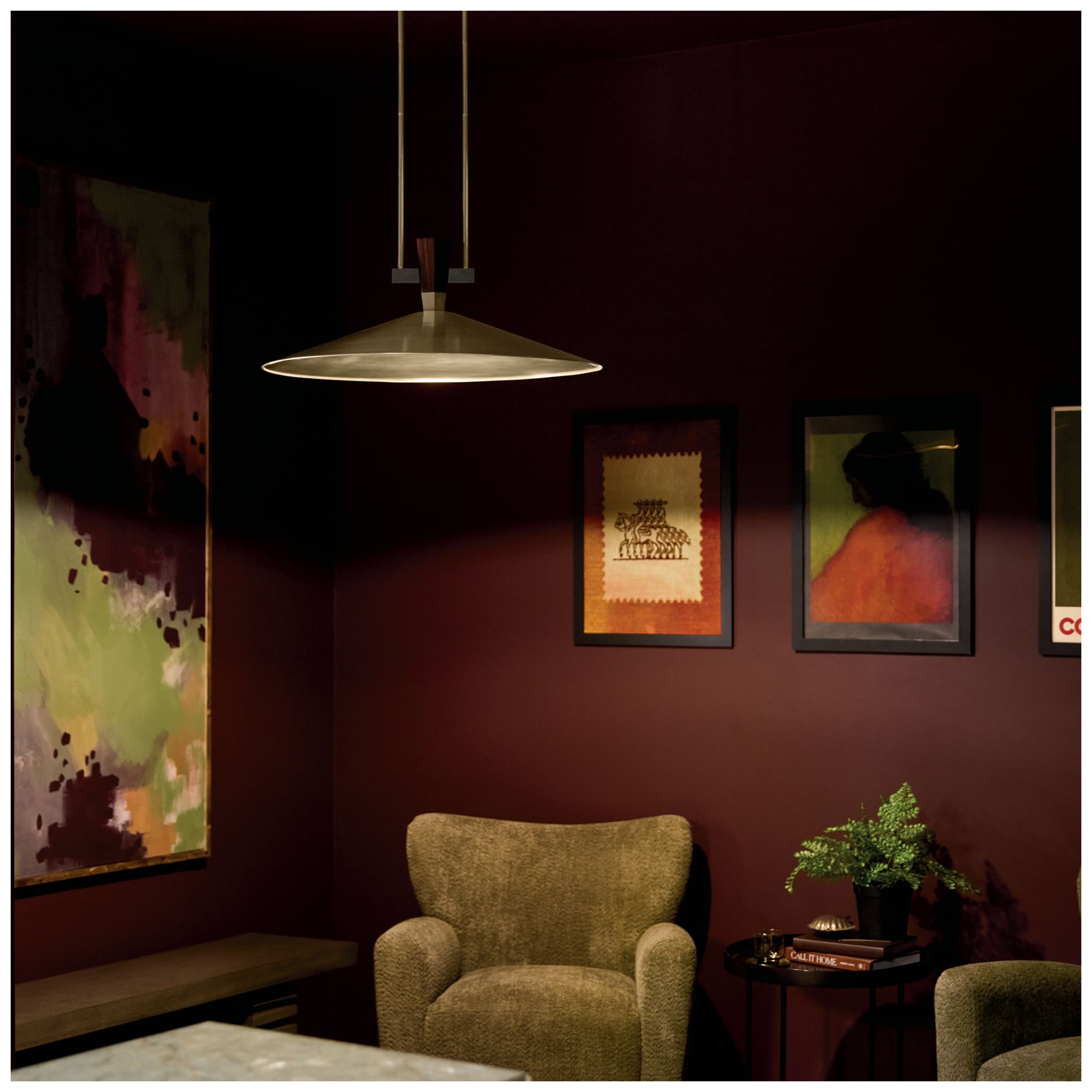 Kichler Tenon 28" 1-Light LED Pendant in Champagne Bronze