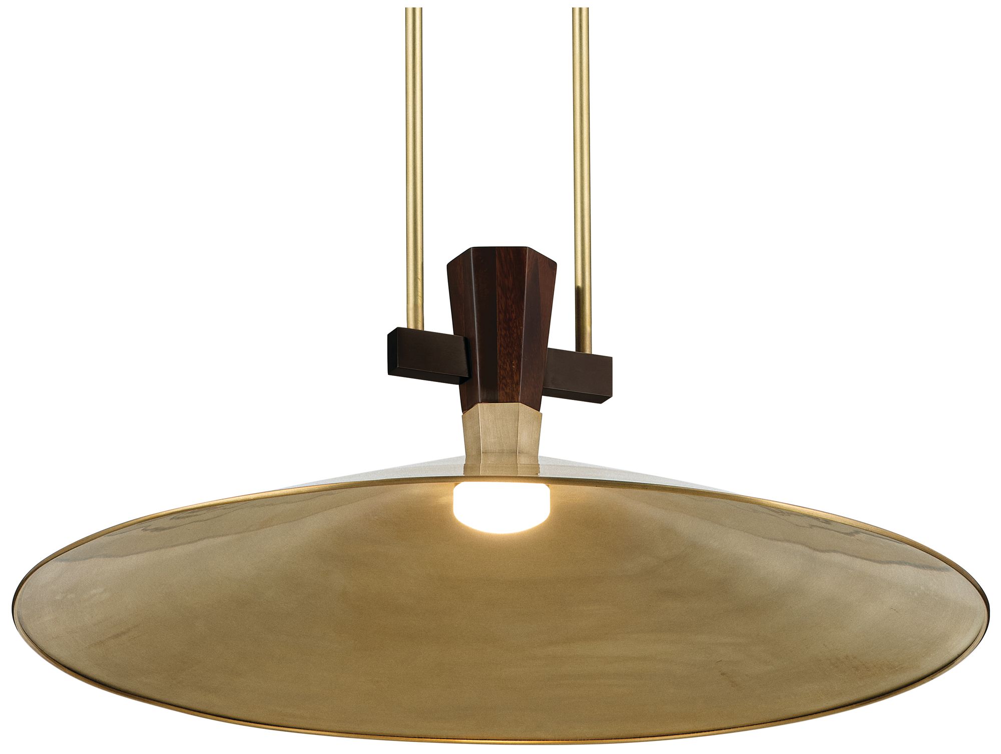Image 5 Kichler Tenon 28" 1-Light LED Pendant in Lacquered Brass more views