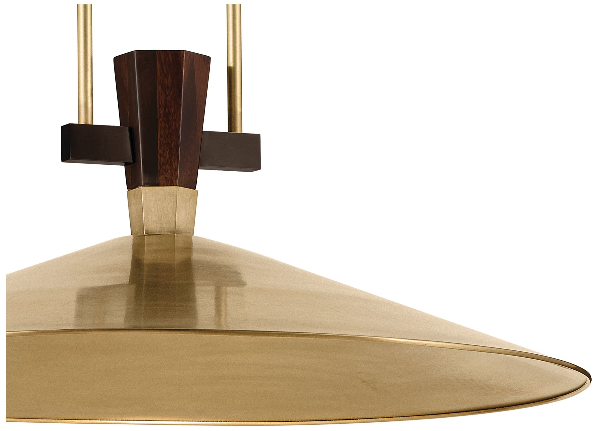 Image 6 Kichler Tenon 28" 1-Light LED Pendant in Lacquered Brass more views