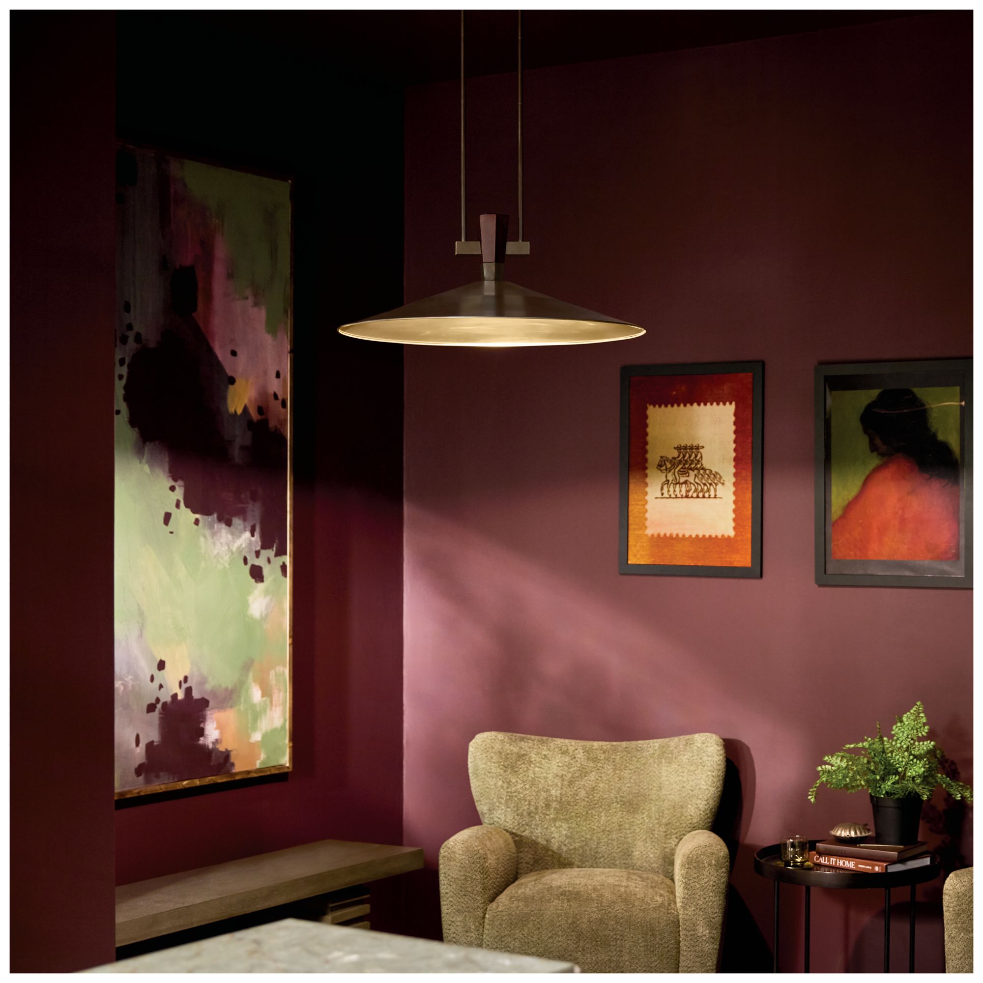 Kichler Tenon 28" 1-Light LED Pendant in Lacquered Bronze