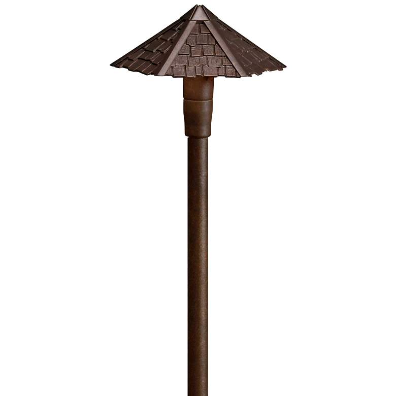 Image 1 Kichler Thatched Roof 21 1/2 inchH Bronze Landscape Path Light