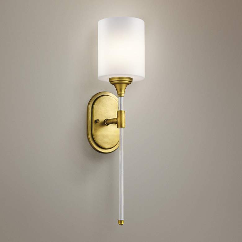 Image 1 Kichler Theo 23 1/4" High Natural Brass Wall Sconce