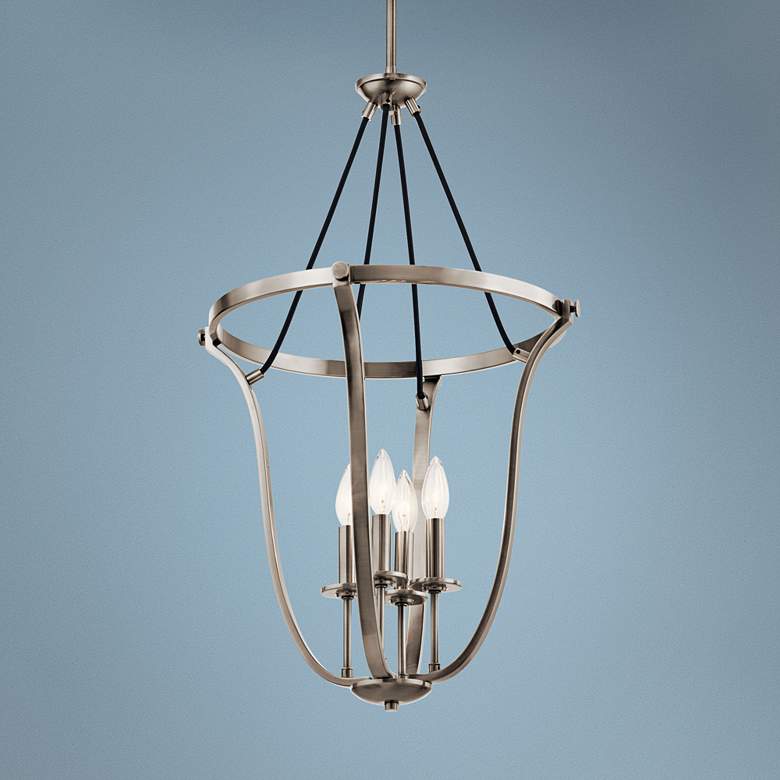 Image 1 Kichler Thisbe 17 1/2"W Classic Pewter 4-Light Foyer Pendant