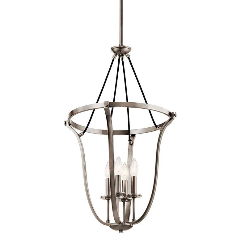 Image 3 Kichler Thisbe 17 1/2 inchW Classic Pewter 4-Light Foyer Pendant more views