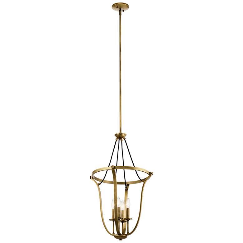Image 2 Kichler Thisbe 17 1/2"W Natural Brass 4-Light Foyer Pendant