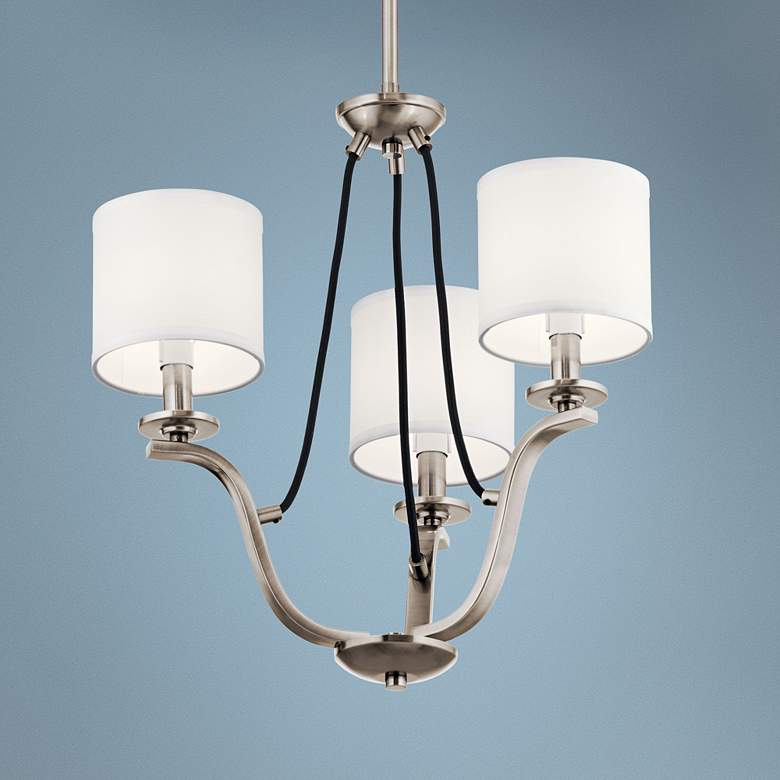 Image 1 Kichler Thisbe 18" Wide Classic Pewter 3-Light Chandelier