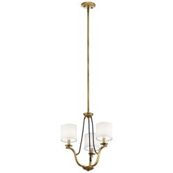 Kichler Thisbe 18&quot; Wide Natural Brass 3-Light Chandelier