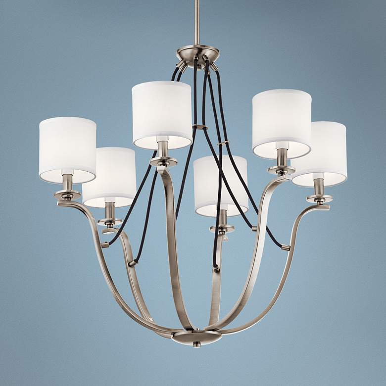Image 1 Kichler Thisbe 27 1/2"W Classic Pewter 6-Light Chandelier