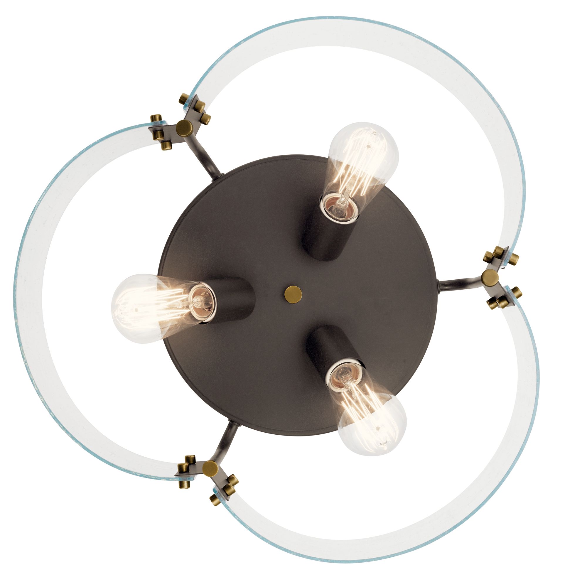 Image 2 Kichler Thoreau 18 Inch Olde Bronze Semi Flush 3Lt more views