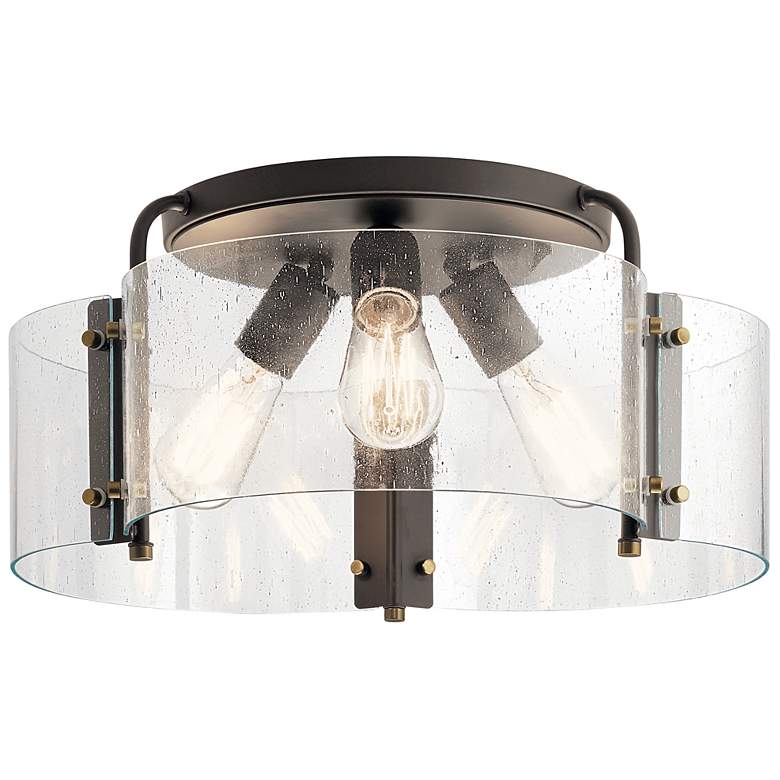 Image 1 Kichler Thoreau Olde Bronze Semi Flush 3Lt